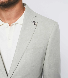 Veste séparable en lin vert Calice