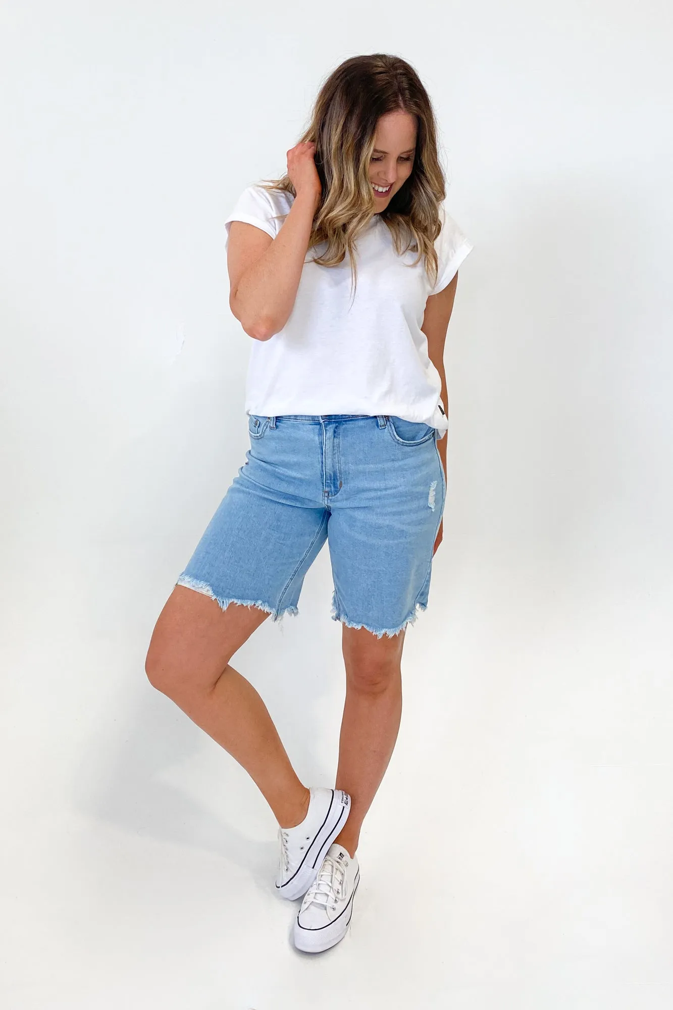 Wakee Denim Gigi Short Light Wash