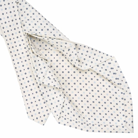 WHITE 7 FOLD SARTORIAL SILK TIE