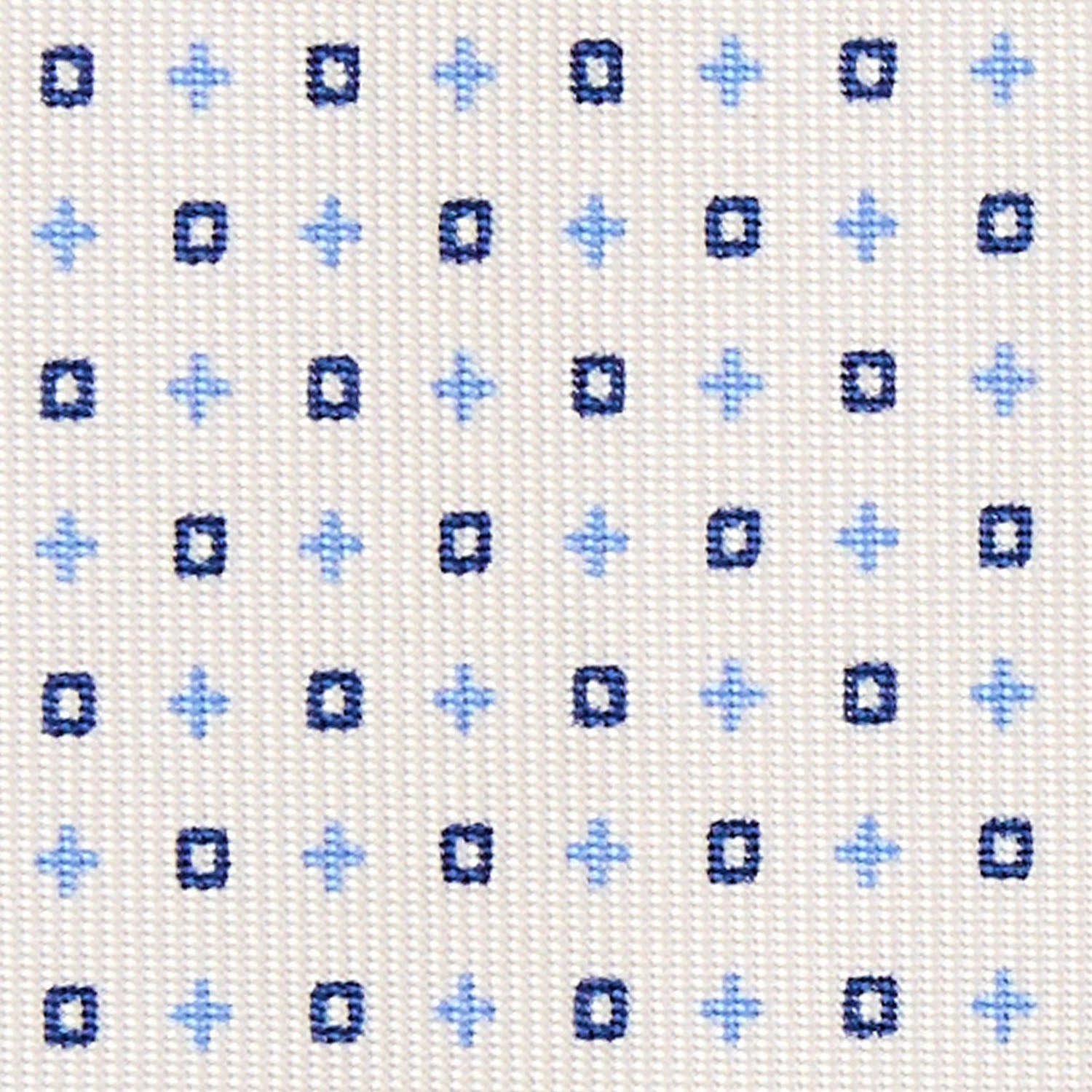 WHITE 7 FOLD SARTORIAL SILK TIE