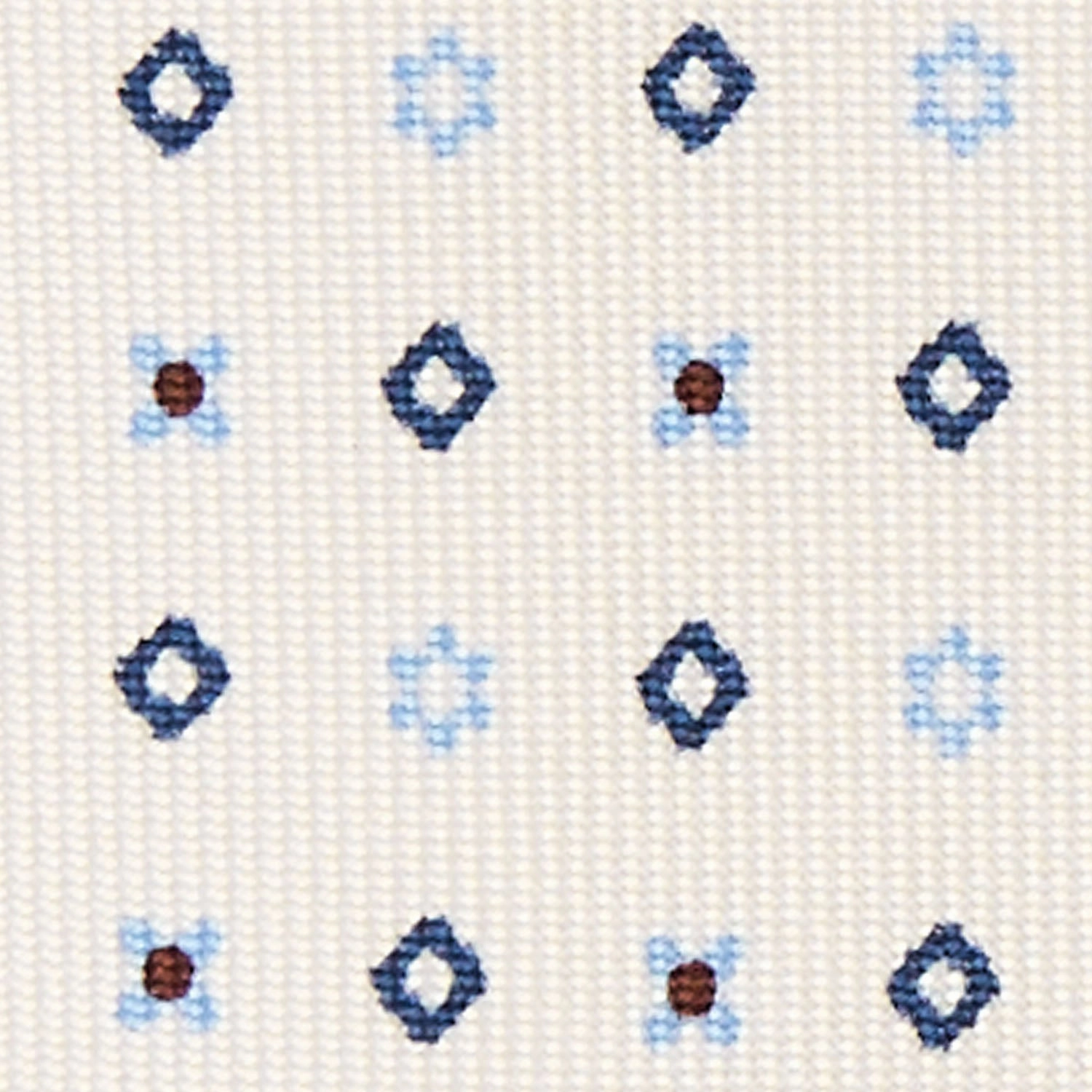 WHITE 7 FOLD SARTORIAL SILK TIE