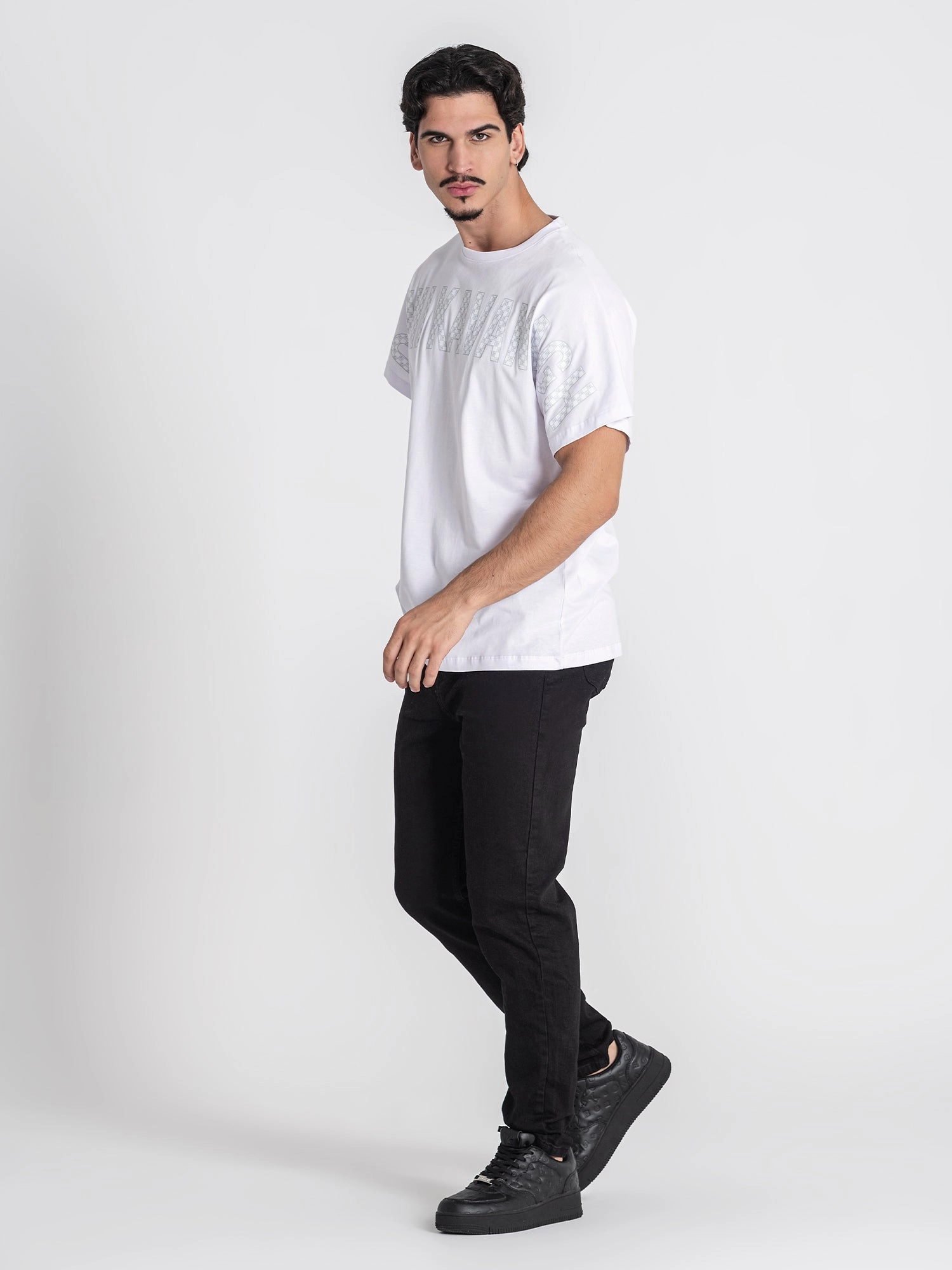 White Clone Oversized Tee