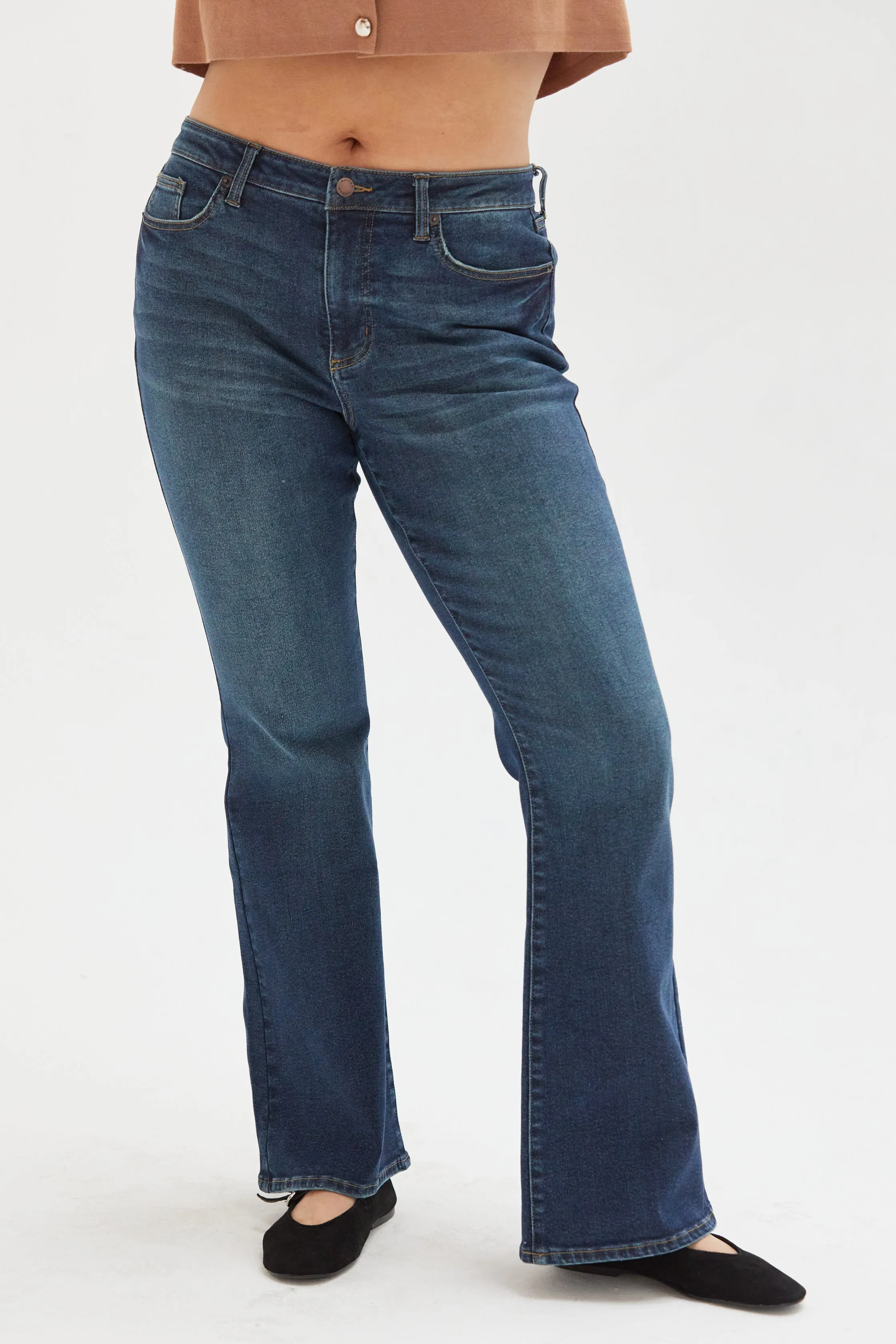 Windsor High Rise Sculpt  Flare Dark Aged Vintage