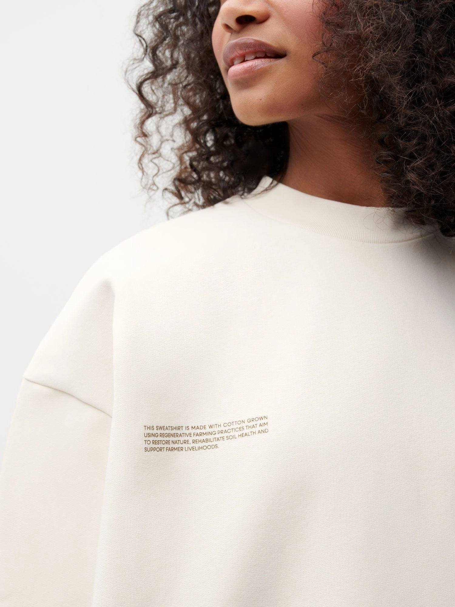 Womens In Conversion Cotton Sweatshirt—cotton white