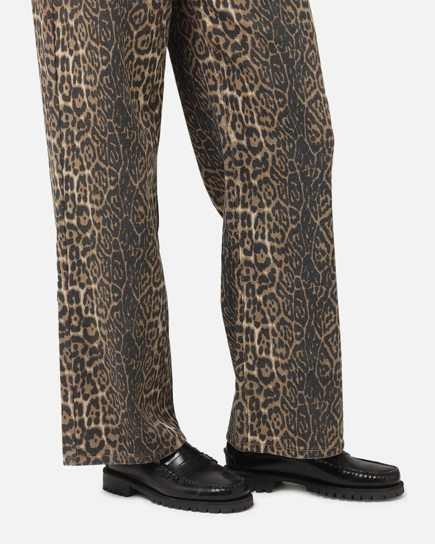 XXIII Women's Leopard Wide Leg Jeans Leopard